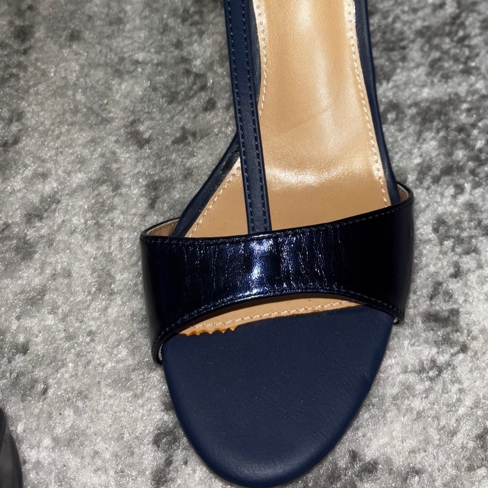 NY & Company Navy Strappy High Heel Sandal Size: 9 worn 1x - Picture 3 of 6